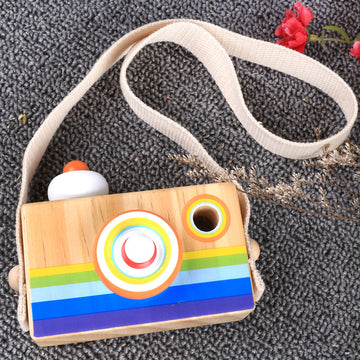 Children's Kaleidoscope Wooden Magic Bee-eye Polygonal Prism
