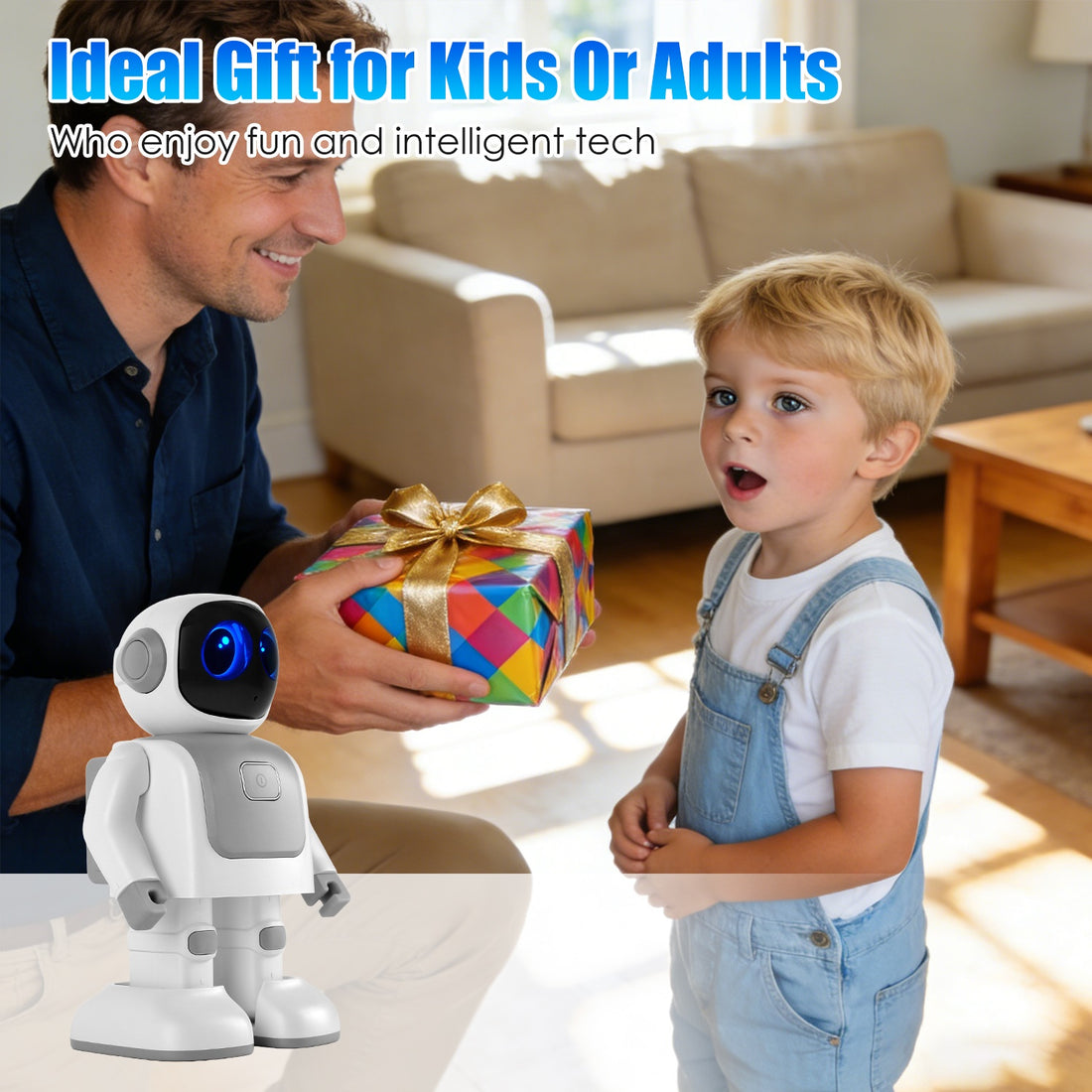 AI Dancing Robot Toy Smart Interactive Learning & Entertainment Robot For Kids With Bluetooth Music Programmable Moves Voice Assistant